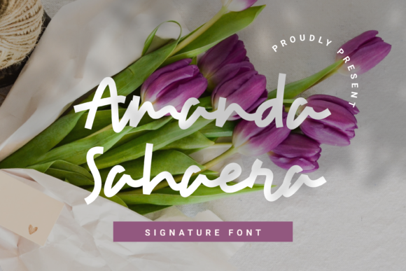 Amanda Sahaera: A Romantic Script Font for Editorial Design