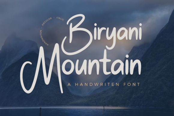 Biryani Mountain: A Handwritten Font for Modern Editorial Design