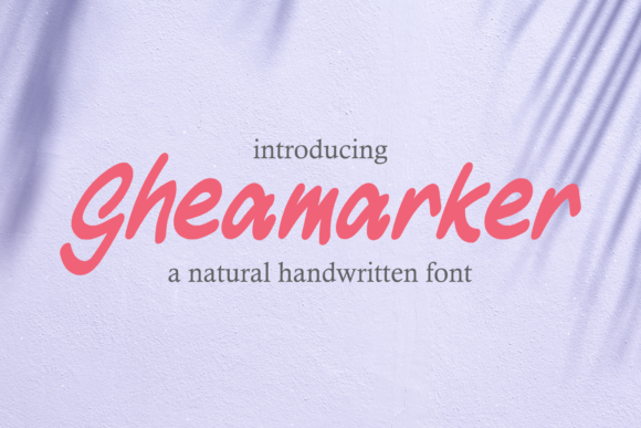 Gheamarker: A Modern Handwritten Font for Business
