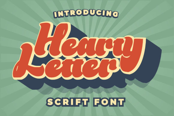 Hearty Letter: A Bold Retro Font for Brand Identity
