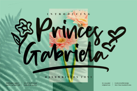 Princes Gabriela: A Romantic Script Font for Web Design